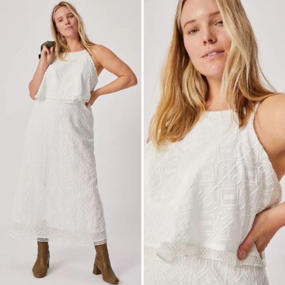 NWT Anthropologie Madilyn Embroidered Maxi Dress | 16W